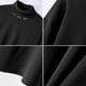 thumbnail image 4 of Ceisia Men's Oversize Semi-Turtleneck Metal-Trimmed Long-Sleeve Top Multi-Solid for Winter Gift, 4 of 9