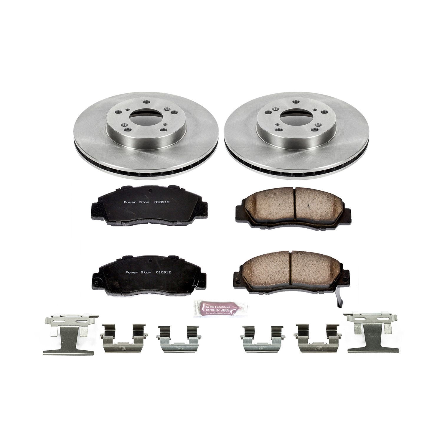 Power Stop Front Stock Replacement Brake Pad and Rotor Kit KOE1041
