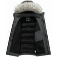 thumbnail image 3 of KVE Men's Hooded Winter Coat Warm Puffer Jacket Thicken Quilted Jacket Navy(Hood) XX-Large, 3 of 9