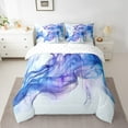 thumbnail image 2 of Erosebridal Adult Watercolor Bedding Full Size, Abstract Ombre Bedding Sets Full Size, Blue Reversible Comforter Sets with Sheets, Lightweight Room Decorative, 7 Pieces, 2 of 4