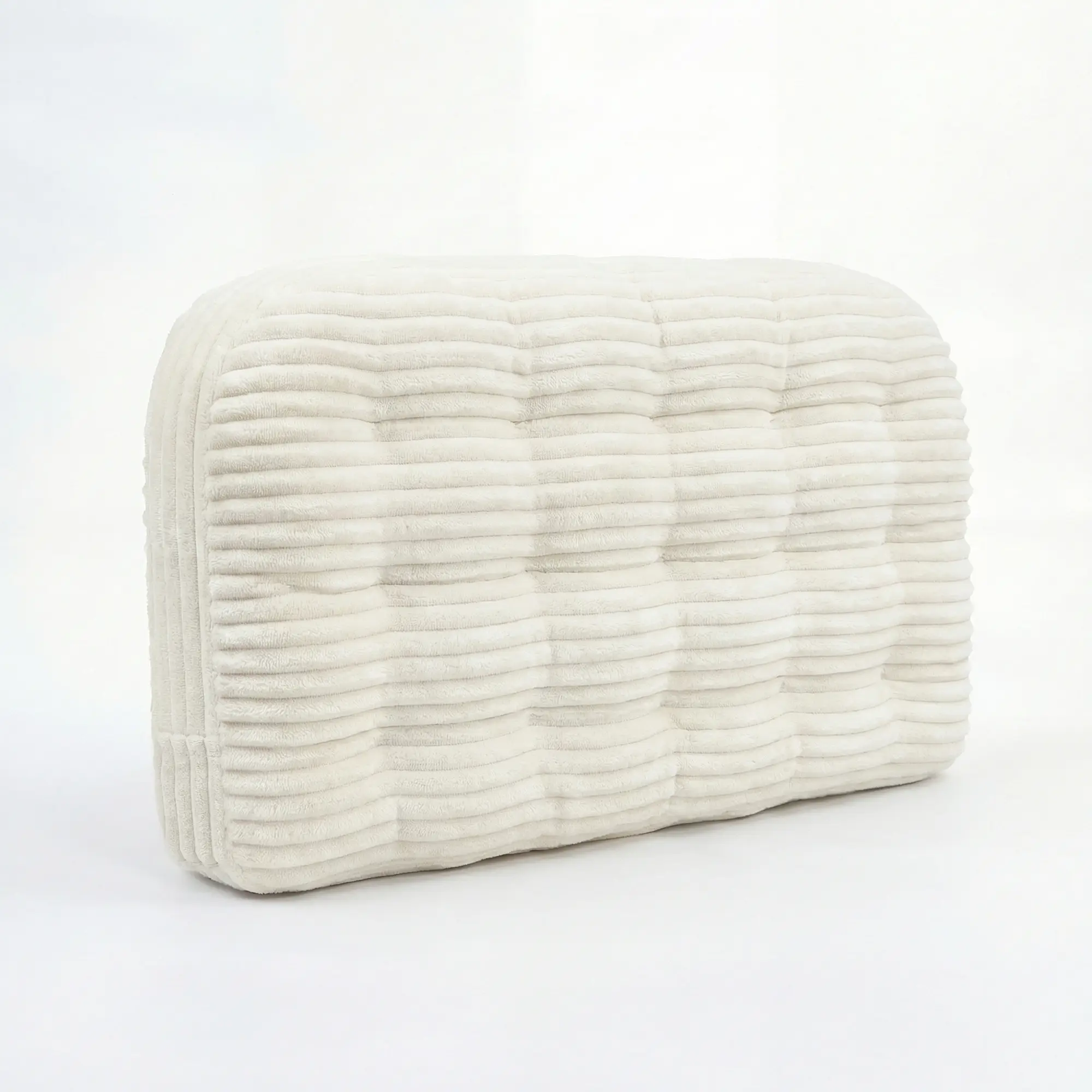 Modern Home Upholstered Twin Headboard,Stick on Headboard with Side Storage Bag, Headboard with Twin Size Memory Foam Head Board for Bedroom, Beige,Corduroy