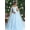 BABY BLUE, variant on Elegant Quinceañera Ball Gown with Glitter Tulle, Sweetheart Neckline, Corset Back & Embellishments for Teens & Women