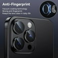 thumbnail image 5 of Dteck for iPhone 15 Pro / iPhone 15 Pro Max Camera Lens Protector, 9H Tempered Glass Camera Cover Screen Protector, HD Clear, Metal Ring Hardness Scratchproof Protector Individual Ring 2023,Black, 5 of 6
