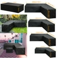 thumbnail image 2 of DONGPAI Patio Sectional Furniture Cover V Shaped Sofa Cover Waterproof Dustproof UV Resistant Outdoor Veranda Oxford Furniture Sofa Set Cover Couch Protector, 2 of 7