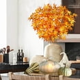 thumbnail image 3 of 4Pcs Artificial Maple Leaves Branches Fake Fall Leaves Stems Maple Leaves Shrubs Autumn Leaf Bushes Faux Silk Foliage for Home Kitchen Thanksgiving Table Centerpieces Festival Decor (Red), 3 of 5