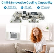 DSstyles Smart Window Air Conditioner, 10000 BTU Air Conditioner Window Unit Remote/App Control and Dehumidify Function, Quiet Operation, Energy Savings, Cools 450 Sq.ft, 110-115V