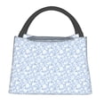thumbnail image 1 of Disketp Gray White Floral Bolsa Térmica Estampada, Bolsa Térmica Aislante para Almuerzo, Playa y Campamento, 1 of 6