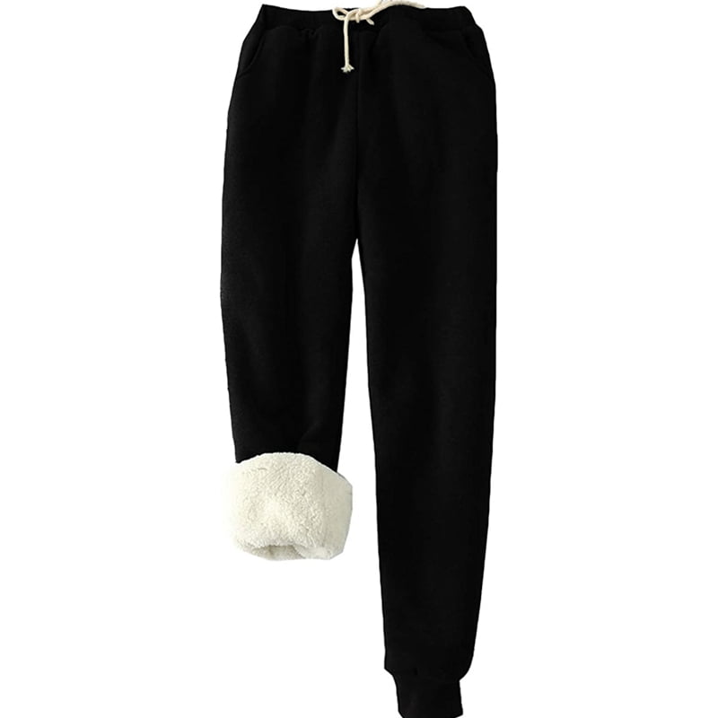 Womens Sherpa Fleece Lined Sweatpants 