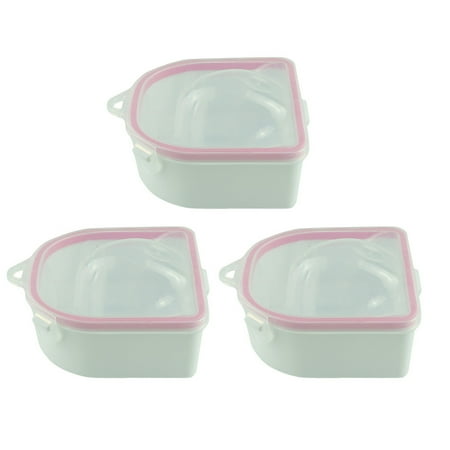 

3pcs Nail Art Manicure Care Soak Bowls Tray Polish Remover Softening Dead Skin Tools Two Layer Soak Bowls