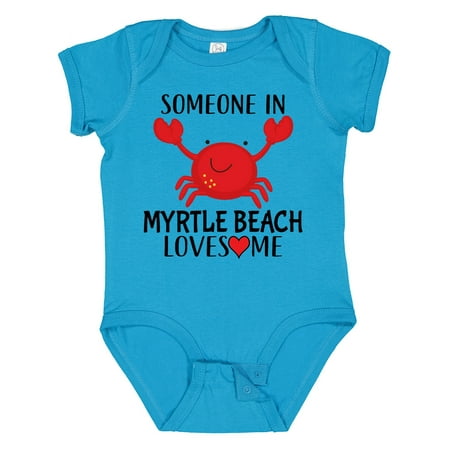 

Inktastic Someone in Myrtle Beach Loves Me Gift Baby Boy or Baby Girl Bodysuit
