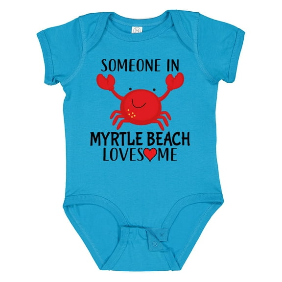 Inktastic Someone in Myrtle Beach Loves Me Boys or Girls Baby Bodysuit