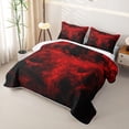 thumbnail image 3 of Feelyou Horror Bat Skull Twin Quilt Set, Red Butterfly Halloween Twin Coverlet Set, 2pcs, 1 Comforter and 1 Pillowcase, 3 of 7