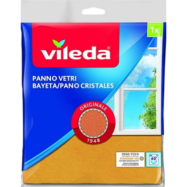 Vileda Cloth Classic and Traditional Glass Cleaner, Deep Without Leaving Streaks and Lint. Pack of 1