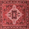 thumbnail image 1 of Ahgly Company Indoor Square Oriental Red Industrial Area Rugs, 5' Square, 1 of 4