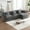 Gray, variant on MOONMISS Chenille Upholstered L-Shape Comfy Oversized Modular Sectional Sleeper Sofa with Moveable Ottoman-Emerald