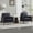 Black Sofa, variant on 31.5''Modern Accent Chair with Cat Paw Design-2 Seats,Mid-Century Accent Sofa for Bedroom Comfy,Upholstered Single Sofa Readingchair for Waiting Room and conference room,Cream White