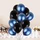 thumbnail image 4 of 13 piezas de globos de látex conjuntos de decoración simple globos para la fiesta de la reunión del festival (6 piezas azul marino, 7 piezas negro, 12 pulgadas), 4 of 6