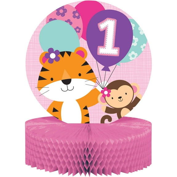 One is Fun Girl Centerpiece, 1pk