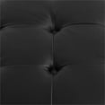 thumbnail image 6 of Trent Home 30" Round Faux Leather Tufted Storage Ottoman in Black, 6 of 6