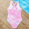 thumbnail image 3 of GYRATEDREAM Girls One Piece Swimsuits Crossback Swimwear Beach Bathing Suit Kids Hawaiian Swimwear, 7-8 Years, 3 of 5