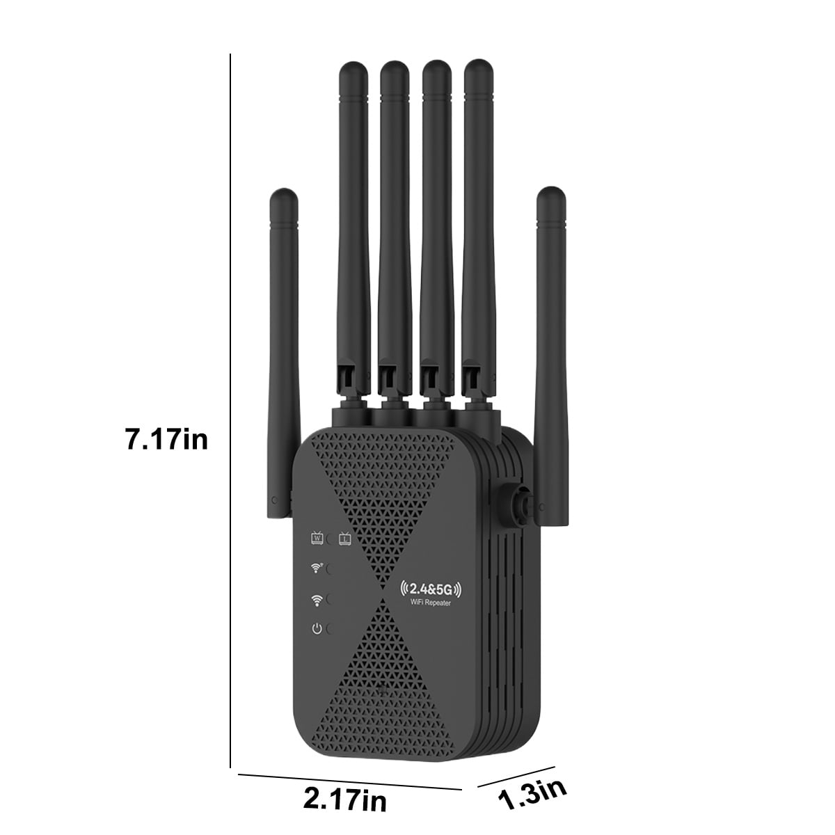 Ourlife 6 external antenna Network, 2026 WiFi Extender Wireless Dual-Band WiFi Repeater 1200Mbps, Signal Amplifier Extender Router Long Distance, Black.