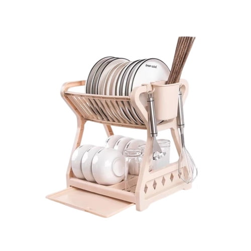 Hot Sell 2 Tier Dish Rack with Removable Large Separable White Plate Rack -  China Dish Drainer Rack and Dish Drainer Rack Kitchen price
