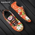 thumbnail image 1 of Doginthehole - Zapatillas deportivas con estampado de mariposas para mujer, informales, con cordones, de malla, planas, para exteriores, 1 of 6