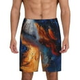 thumbnail image 2 of Picia Cosmic Dog Starry Night Pajama Shorts for Men, Men's Pajama Bottoms, Sleepwear,Short Pajama Pants-Medium, 2 of 9
