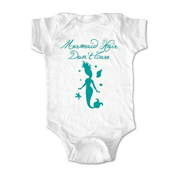 Mermaid Hair Don't Care - wallsparks cute & funny Brand - baby one piece bodysuit - Great baby shower gift!