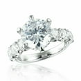 thumbnail image 3 of 3Ct Round Cut Lab Created Diamond Cluster Engagement Ring 14K White Gold Plated Sterling Silver, 3 of 4