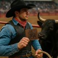 thumbnail image 5 of MARSHAL Western Rodeo Bull Rider Design Genuine Leather RFID Blocking Cowboy Bifold Wallet for Men Brown, 5 of 9