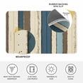 thumbnail image 3 of Beige Blue Stripes Door Mat Indoor Outdoor, Bogo Rustic Brown Farmhouse Wooden Non Slip Welcome Mat with Rubber Backing, Absorbent Fabric Front Door Mats Entryway Rug for Home Patio Entrance 24"x36", 3 of 9
