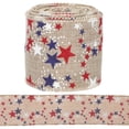 thumbnail image 1 of Miangastore 2 Rolls Patriotic Ribbon Stars Pattern Ribbon Independence Day Themed Ribbon, 1 of 8