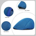 thumbnail image 4 of 2 Pack Men's Mesh Cap Breathable Summer Newsboy Hat Beret Ivy Cap Irish Hiking Fisherman Hats, 4 of 7