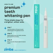 Zimba Teeth Whitening Ultimate Kit, Vegan Strips, Pen & LED Whitening light for Professional Results