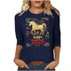 thumbnail image 3 of TaTaai Womens New Year Celebration 2026 Print Three Quarter Sleeve Top Round Neck Casual Blouse Holiday Festival Party Wear Gift, 3 of 5