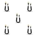 thumbnail image 2 of Seitruly Cable de carga Resorte de teléfono móvil Cable Teléfono inteligente Cable de datos telescópico portátil Hogar 5A Tipo-C Negro Oro No.01 5piezas, 2 of 6