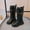 Black, variant on Girls Boots PU Leather Side Zipper Princess Boots 4-11 Years