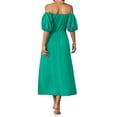 thumbnail image 6 of Xuanfei Women Off Shoulder Puff Short Sleeve Flowy A-Line Maxi Dress, 6 of 7