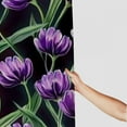 thumbnail image 3 of Autua Purple Green Floral Bathroom Décor Set with Hooks - Stylish Shower Curtain 36"x72, 3 of 7
