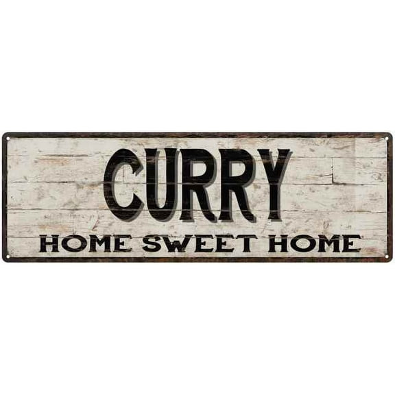 CURRY Rustic Home Sweet Home Sign Gift 8x24 Metal Decor 108240084410