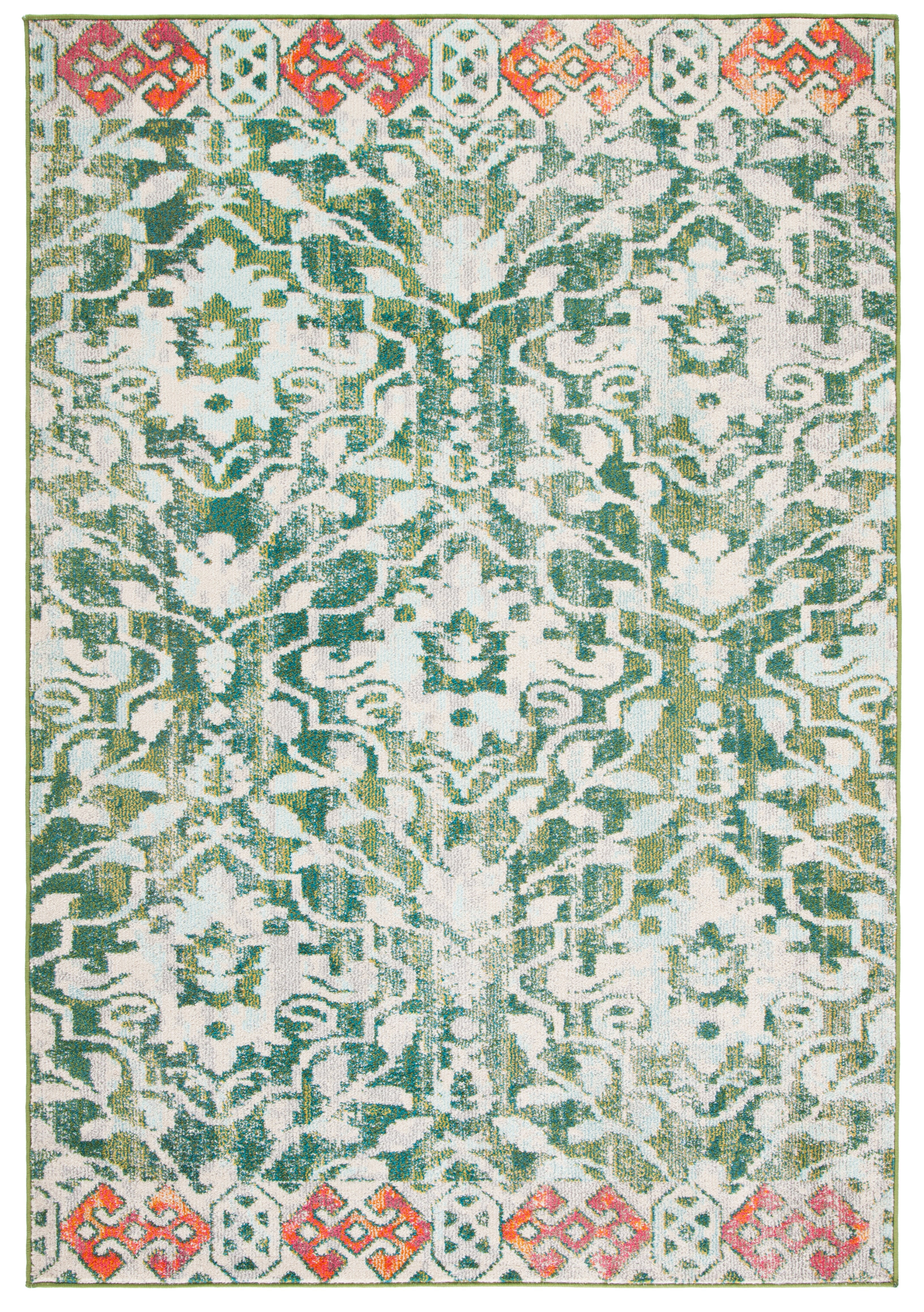 Safavieh Madison Bayon Damask Area Rug, Green/Ivory, 4' x 6'