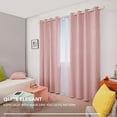 thumbnail image 4 of Deconovo Silver Printed Blackout Curtains - 2 Panels, Wave Dots Pattern, Grommet Top, 52"x63", Thermal Insulated Drapes for Bedroom & Living Room, Coral Pink, 4 of 10