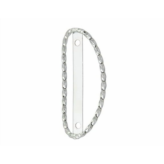 Lowrider Bike Square Twisted Name Plate Trim Chrome. Bike name plate, bicycle name plate, bike accessory, bicycle accessory.