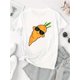 thumbnail image 2 of Creative Glasses Carrot Pattern Printed Women'S Fashionable Trendy Round Neck Short Sleeve, Simple Casual Sports T-Shirt, Comfortable Summer Top for Women During Holidays., 2 of 6