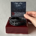 thumbnail image 6 of Faith Hope & Love Men's Stainless Steel & Vegan Leather Cross Bracelet - Vegan Leather with Stainless Steel, 6 of 14