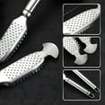thumbnail image 3 of Stainless Steel Kitchen Scraper with Fish Scale Remover, Multi-Purpose Ginger Grater Garlic Peeler, Ergonomic Handle Camping Cooking Tool, 3 of 8
