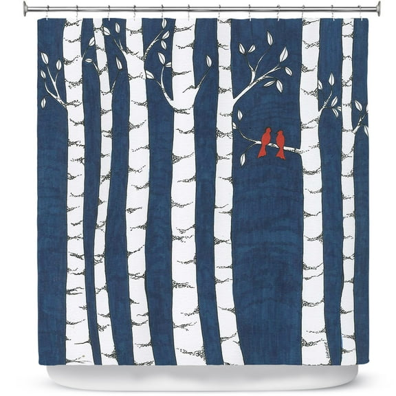 Shower Curtains 70" x 73" from DiaNoche Designs by Valerie Lorimer - Always and Forever