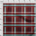 thumbnail image 2 of oneOone Viscose Jersey Maroon Fabric Madras Check Sewing Craft Projects Fabric Prints By Yard 60 Inch Wide, 2 of 5
