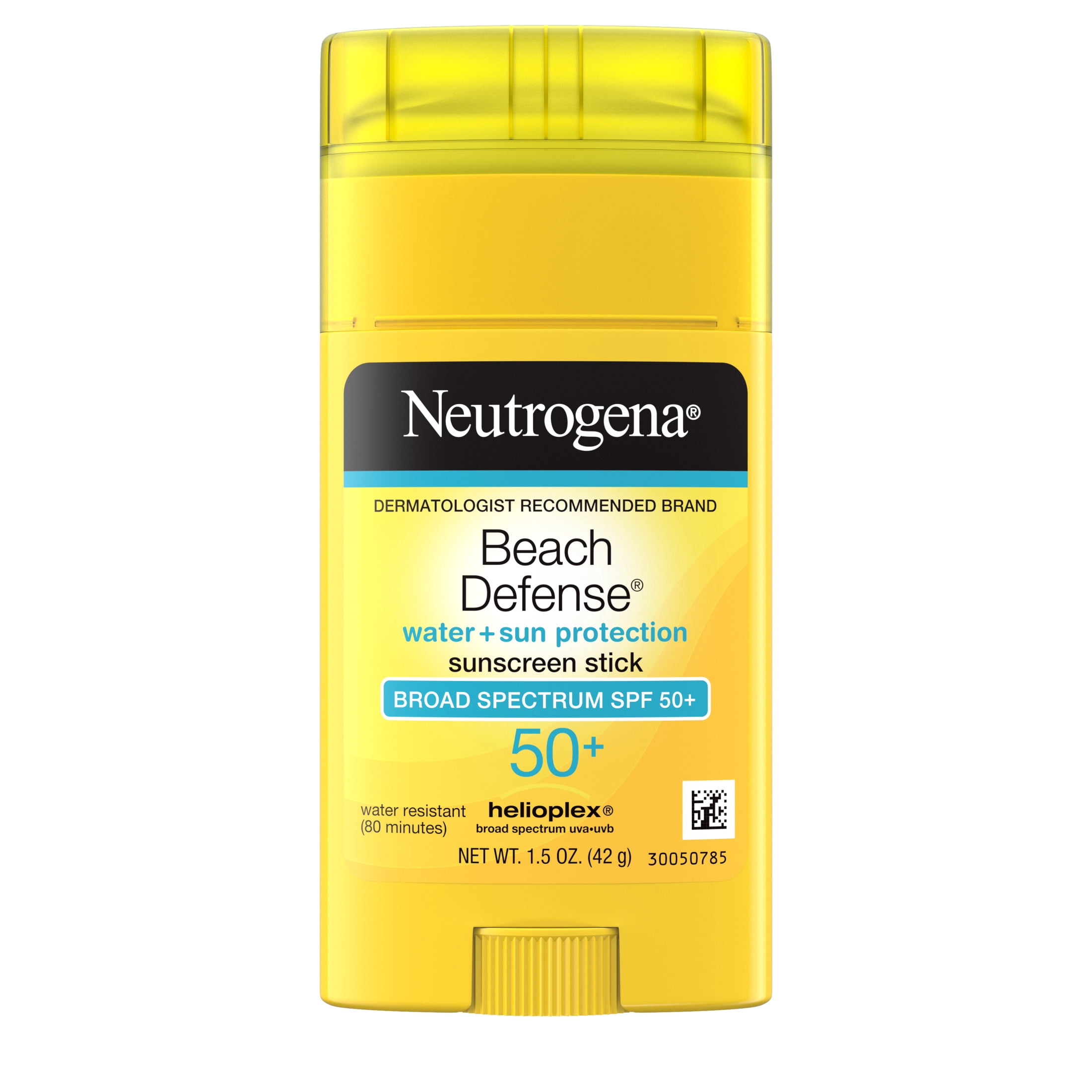(3 pack) Neutrogena Beach Defense SPF 50+, Face Sunscreen Stick, Travel Size Sun Care, 1.5 oz